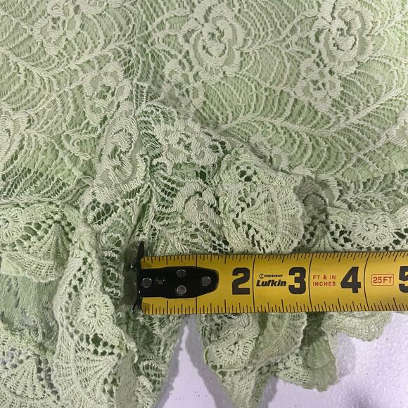 Vintage Miss Me Green Crochet Lace Pull On Shorts Y2K Boho Womens Size Small - Picture 7 of 7